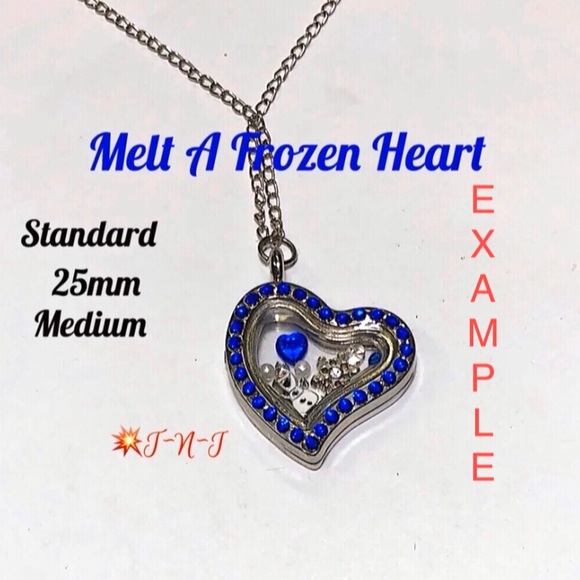 BL-#1.   Basic heart floating story lockets - Picture 8 of 10